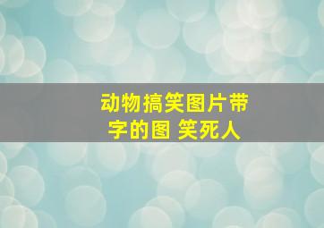 动物搞笑图片带字的图 笑死人